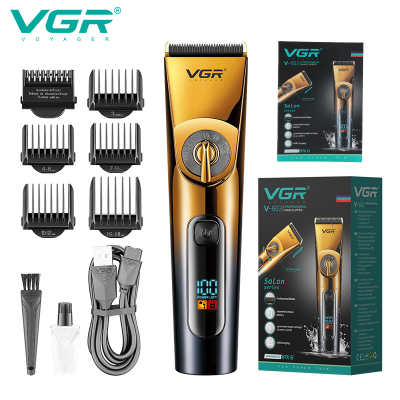 VGR V-663 IPX6 Waterproof Barber Salon Rechargeable Cordless Professional Hair Clipper for Men