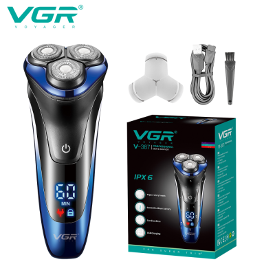 VGR387 Intelligence 3D Floating Electric Shaver Charging Fully Washable Shaver Three-Head Men's Shaver