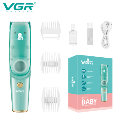 VGR V-151 washable baby hair clipper low noise professional electric rechargeable hair clipper trimmer cordless for baby