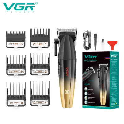 VGR003 Metal Gradient Hair Clipper Electrical Hair Cutter High Power Hair Tools Hair Salon Digital Display Professional Electric Clipper