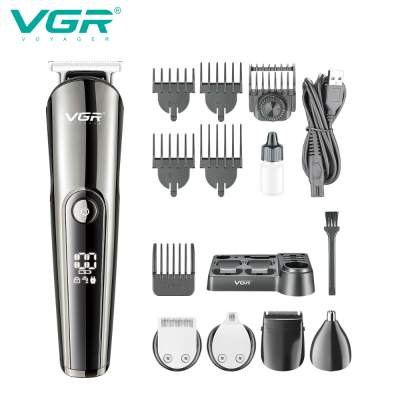 VGR V-107 11 in 1 mens grooming kit professional electric shaver beard and nose hair trimmer barber hair clipper set