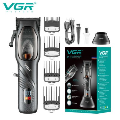 VGR269 High-Speed Magnetic Motor Hair Clipper Professional Razor Hair Salon Professional Charging Electric Clipper with Base