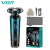 VGR311Electric Shaver Three-Head Rotary Men's Digital Display Special Fully WashableUSBCharging Shaver