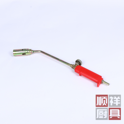 Single Switch Metal Texture Flame Gun with Leather Tube Connection Accessories Liquefied Gas Flame Gun Welding and Cutting Torch Heating Gun