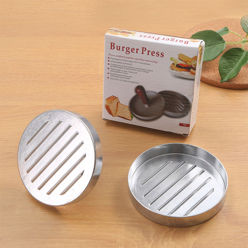 304不锈钢汉堡压肉器 圆形汉堡包压肉饼模具 家用手动压肉器批发