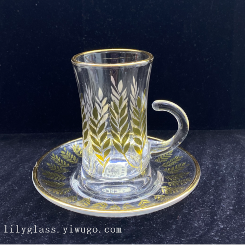 中东阿拉伯土耳其红茶杯玻璃杯碟套装