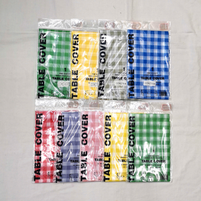 Factory Direct PE Thickened Plaid Disposable Tablecloth Waterproof and Antifouling Plastic Tablecloth