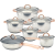 Hot-selling 12pcs cookware set gold rose kitchenware set