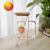 Bamboo Cover Glass Straw Cup Juice Cup Milk Cup