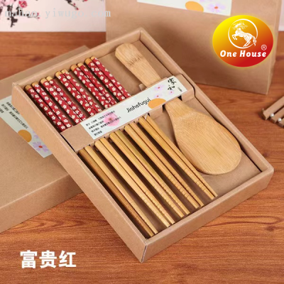 Wooden Chopsticks Meal Spoon Gift Set