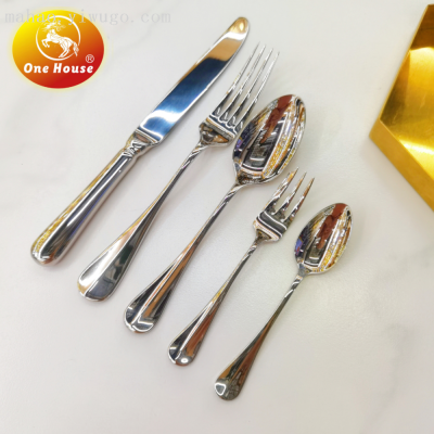 One House 304 Stainless Steel Top Grade Knife, Fork and Spoon Small Spoon Fork Tableware