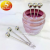 Jingzhi Creative Thread Storage Tank Plastic Bead Handle Fruit Spoon Fork Stainless Steel Fruit Spoon Fork 6Pcs Set