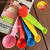 a Tableware Color Plastic Measuring Spoon Measuring Cup Ice Shovel Binding Card Set Coffee Measuring Spoon Measuring Cup