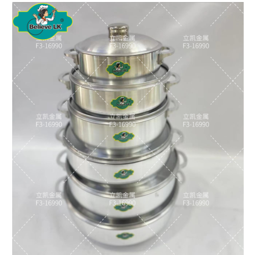 铝制品 铝锅汤锅砂光6件套铝锅20/24/26/30/34/36cmLKG2063