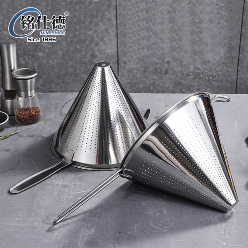 stainless steel wide mouth funnel kitchen household oil leakage large stainless steel conical funnel multi-functional cover 1