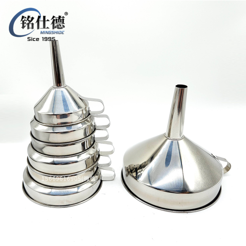 Stainless Steel Funnel Large Diameter Oil Leakage Wine Scoop Funnel Sauce Leakage Large and Small Diameter Kitchen Household Funnel 13