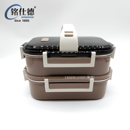 304 Stainless Steel Lunch Box Student Separated Bento Box Three Layers Thermal Lunch Box Office Worker Bento Soup Bowl 145