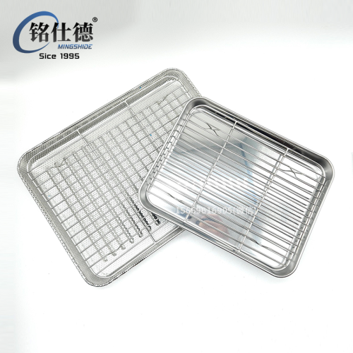 stainless steel plate oil control rack tray water filter oil filter plate cooked food display plate barbecue seasoning plate 127