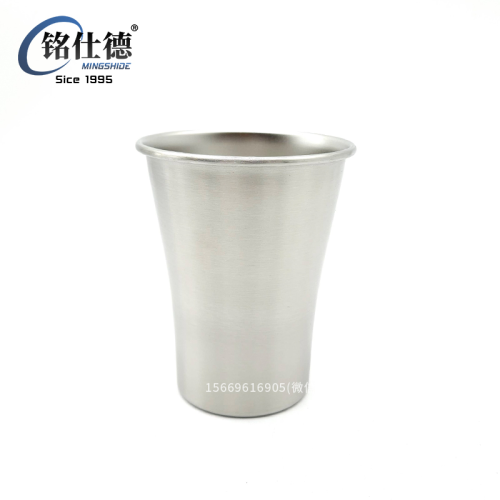 stainless steel beer cup 304 small waist straight cup single layer retro camping water cup cold drink cup 68