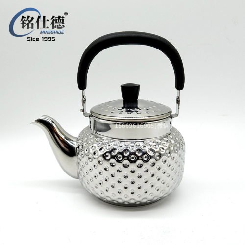 stainless steel spring kettle crystal embellishment teapot with strainer foreign trade cross-border kettle non-magnetic thickened straight kettle 29