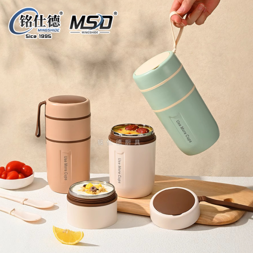 304不锈钢保温早餐杯学生保温桶午餐盒上班族粥汤罐双层早餐杯