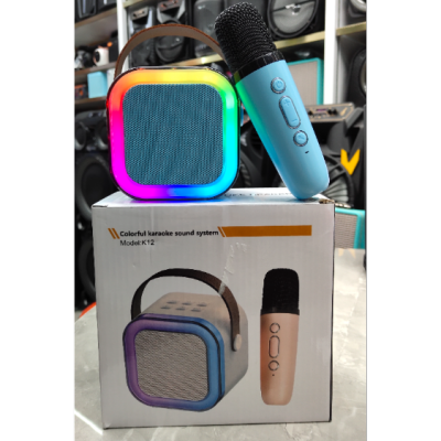 Pink/Beige/Blue Single Microphone Bluetooth Karaoke Colorful High Volume Mini Speaker