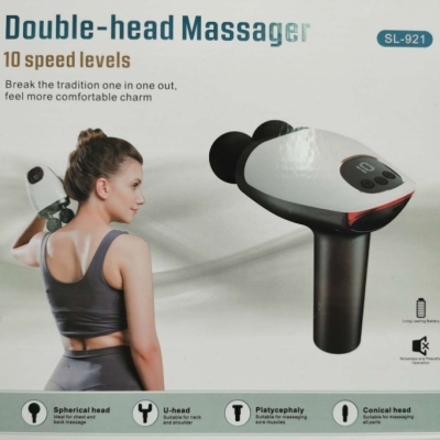 Double-Headed Massage Gun Muscle Relaxation Massager for Men and Women Mute Neck Cream Gun Vibration Electric Muscle Membrane Gun