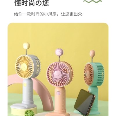 "Product Number" Fy044x (with Spring) "Product Name" Desktop Small Handheld Fan (3 Colors