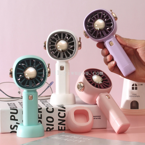 手持风扇便携迷你学生卡通可爱电风扇usb静音大风小风扇