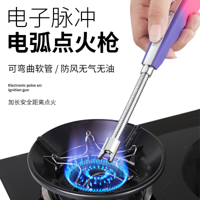 Electronic Pulse Arc Flexible Hose Windproof Wu Gas Oil-Free Burning Torch Igniter