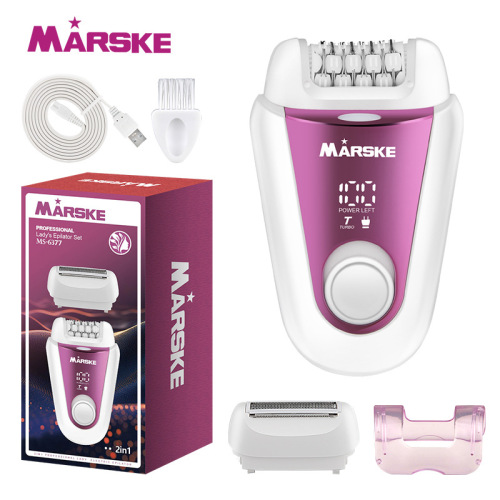 跨境爆品二合一女士脱毛剃毛器刮腋毛腿毛电动拔毛器套装现货