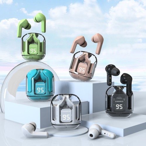 ultrapods1 in-ear true wireless tws bluetooth headset digital display stereo 5.3 transparent warehouse sports game