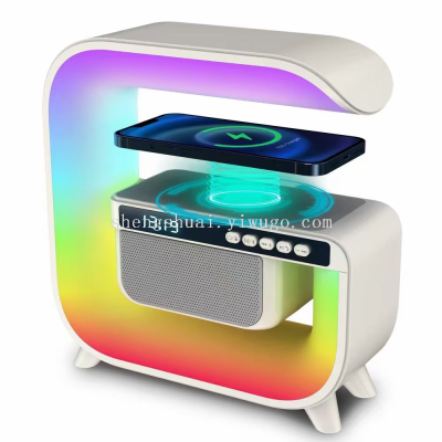 Amazon Hot G3 Bluetooth Karaoke Audio Large G Colorful Mobile Phone Wireless Charger Lighting Audio with Clock