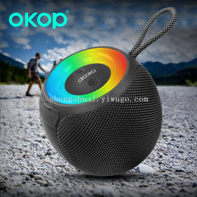 Okop New KP-555 Ledrgb Color Light Outdoor Bluetooth Audio Speaker with Handle