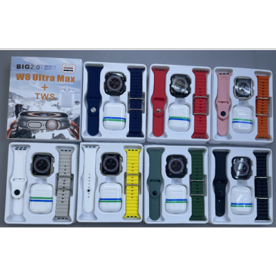 W8ultramax Smart Watch round Screen Sports Sleep Monitoring Bluetooth Calling Music Multifunctional Waterproof Bracelet