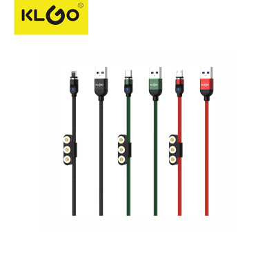 One-to-Three Magnetic Head Fast Charging Cable Three-in-One round Rotating Mobile Phone Magnetic Holder Data Cable Customization