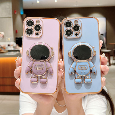 Astronaut Bracket Electroplated 6d Soft Case for Apple/Samsung/Oppo/Vivo/Xiaomi/Huawei Mobile Phone Case