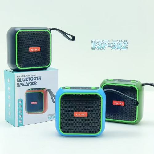 YSF-502外贸新款无线蓝牙音响户外手提便携低音炮桌面RGB彩灯音箱