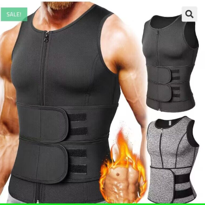 Men's Body Belt Body Shaping Vest Workout Clothes Burst into Sweat Clothes Corset Belly Band Vest