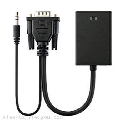VGA to HDMI with Audio + Charger Lead Turn-around Cable VGA to HDMI Aluminum Alloy