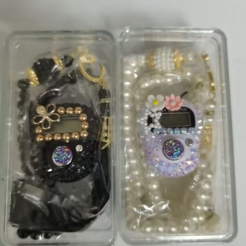 带钻戒指计数器点钻小型手指电子计数器 加彩色佛珠礼盒装