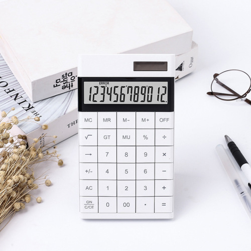 礼品电子计算器 纽扣电池12位计算器ABS大显示屏办公学生logo礼品