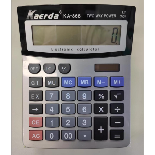 工厂批发 卡尔达办公计算器 双电源 精致办公计算器