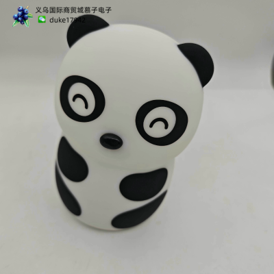 Panda Gift Silicone Lamp Bedroom Bedside Usb Night Light Night Light Children Cartoon Atmosphere Table Lamp