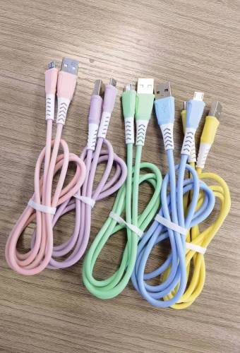 菱形双色 适用于安卓苹果华为 手机快充彩色数据线充电线2A快充线