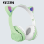 Wireless Bluetooth Headphone Head-Mounted RGB Luminous Cat Ear Sports Game Voice Cellphone Headset Factory Wholesale