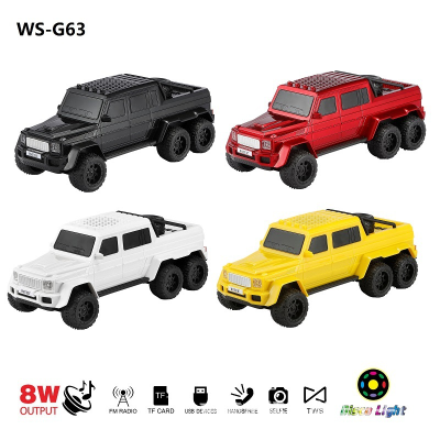 New WS-G63 Pickup Car Model Bluetooth Speaker Super Dynamic Bass Boost Audio Gift TWS Audio in Stock