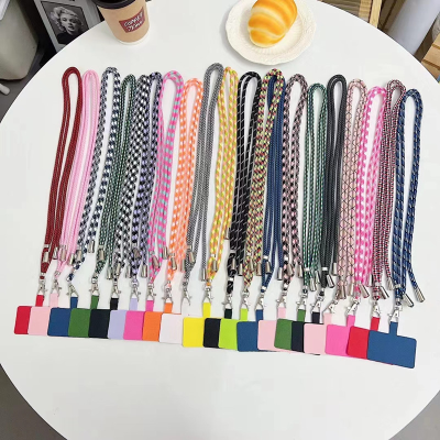 Colorful Mobile Phone Lanyard Crossbody Neck Rope Anti-Lost Universal Mobile Phone Lanyard with Color Patch Universal