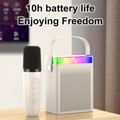 K7 Bluetooth Speaker Gadget for Singing Songs Small  Family Singing KTV Large Volume Wireless Microphone Card Speaker