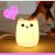 Cute Bear Silicone Pat Lamp round Base Light Source Led Small Night Lamp